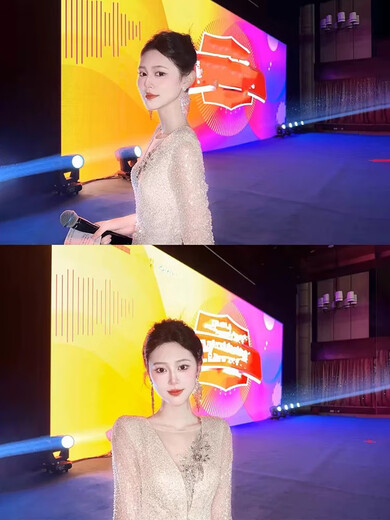 Weixuan Annual Meeting Ceremony Host Dress Women's New Long Dress High-End Banquet Dignified and Attractive Art Examination Sequined Performance Costume Silver M One Size