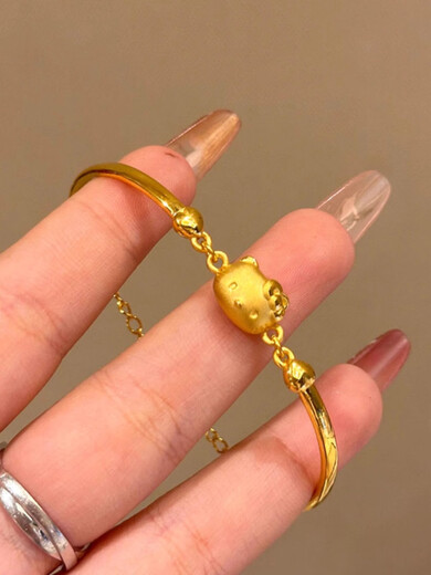 Siyi France Michelle Kitty Cat 18K Gold Bracelet Fashionable and Versatile Temperament Bracelet Kitty Cat Bracelet