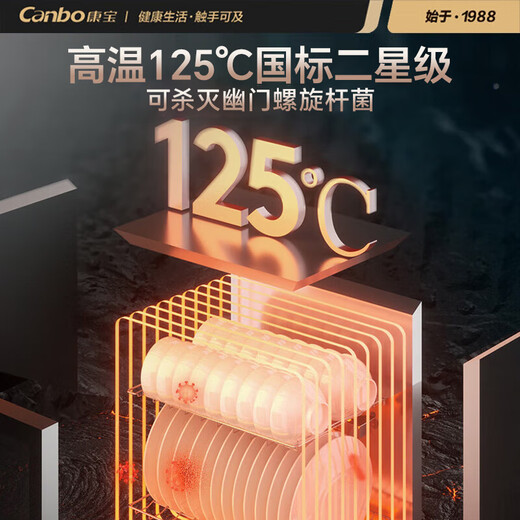 Canbo Disinfection Cabinet Home Vertical Disinfection Cupboard UV Desktop Cupboard Small Kitchen Storage Tableware Tea Cup Drying Machine XDZ80-LC3T National Subsidy