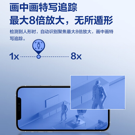 萤石摄像头CP1 4K超高清无线摄像头家用室内母婴看护摄像机手机远程监控器360度无死角带夜视全景 CP1-800万像素4k极清增强版 （80%客户选择）32G内存卡【下单升级64G】