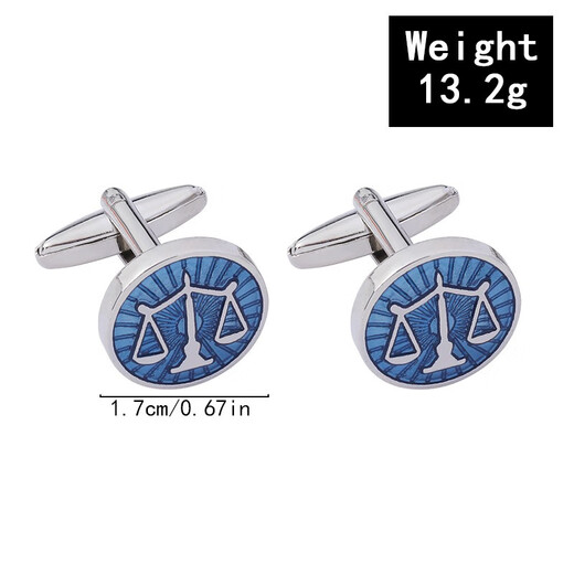 Anst Old Phoenix Gold Store Style European und American Fashion Creative Email Ärmel Nagel Herrengeschäft formelle Manschettenknopf Französisch Hemd Ärmel Blau Kieselsteine