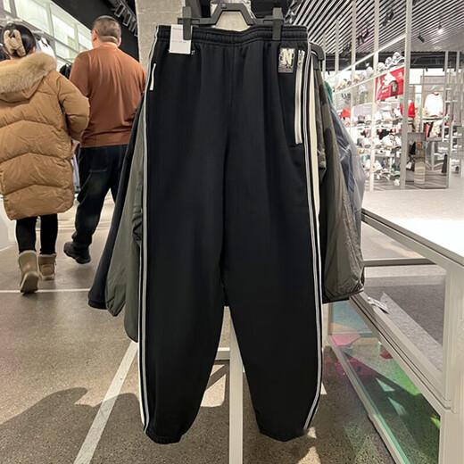 
Nike (NIKE) sweatpants men's pants 2025 summer new casual pants comfortable plus velvet warm trousers knitted close-up trousers HJ3884-010 black plus velvet S