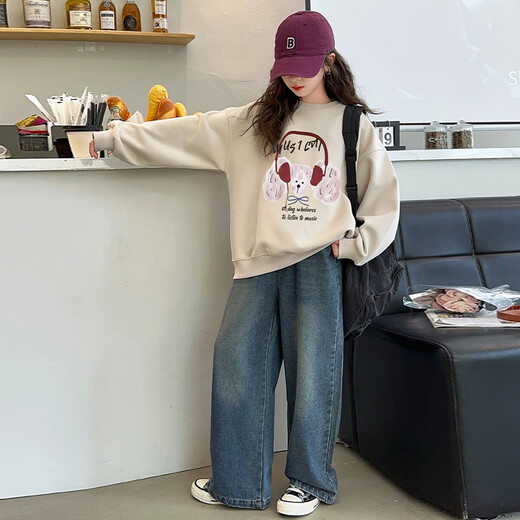 THINKPIRE女童卫衣儿童衣服春秋大女童装2025洋气女孩春装上衣9-13岁中大童 耳机卫衣 160 码建议身高155CM