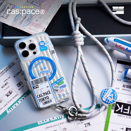 壳空间原创飞机旅行箱磁吸手机壳不撞款适用苹果16pro手机壳iphone15promax新款防摔一体按键触控拍照 飞机旅行磁吸手机壳+磁吸卡包+手绳 iPhone 16 Pro Max