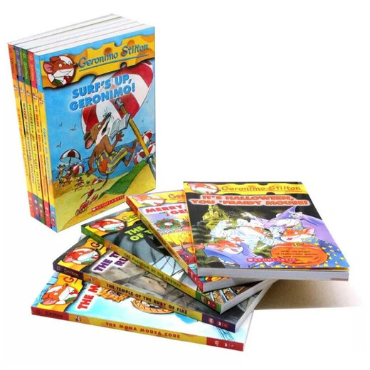 进口原版 老鼠记者 11-20册 赠音频 Geronimo Stilton 全彩插图安徒生童话大奖 英文原版 儿童探险章节桥梁书 蓝思400-700L 6-12岁美国学乐出版社  小学教辅