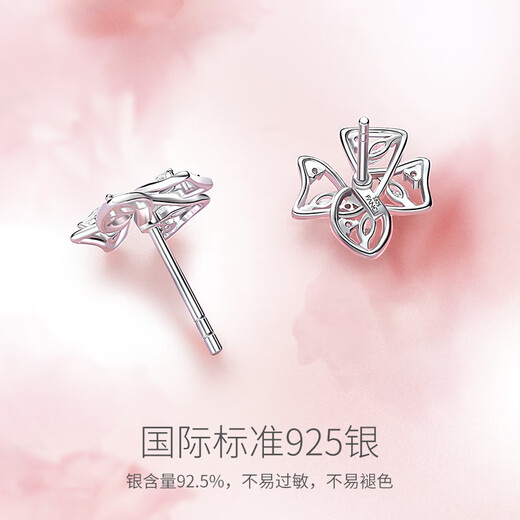 Fanci (Fanci) Flower Earrings for Women Silver Earrings Fashionable Temperament Festival Gifts Birthday Gifts for Girlfriend Flowery Earrings