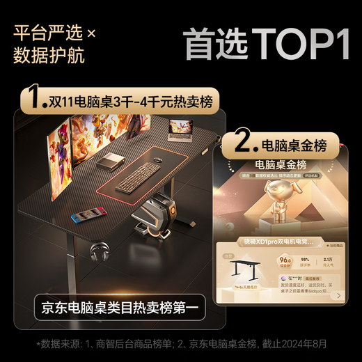 Xiaoqi XD1pro gaming desk dual motor electric lifting state subsidy office desk home computer desk bedroom desk