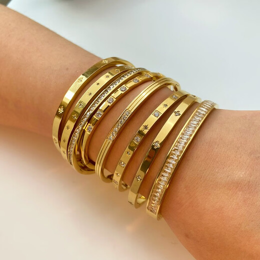 Bhiodha Bracelet européen et américain de style titane en acier