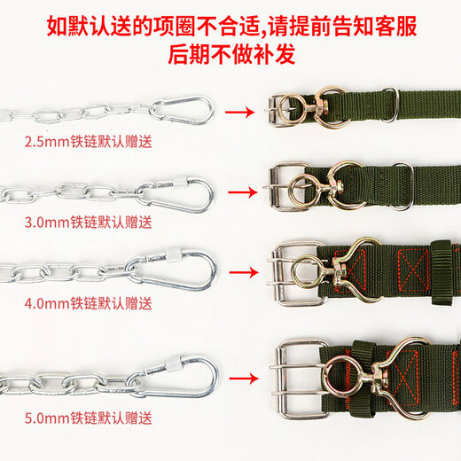 Luhid dog leash dog leash walking dog leash dog collar metal anti-bite dog leash explosion-proof small and medium-sized dogs 2 meters long