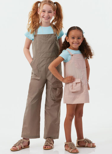 McCall's Kids and Girls Pinafore and Overalls Seam Pattern