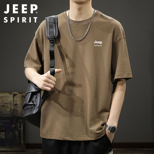 Футболка с коротким рукавом Jeep Spirit Jeep Men's Summer Ice Silk Top Cool Dry Dry Dry Later-Fulte