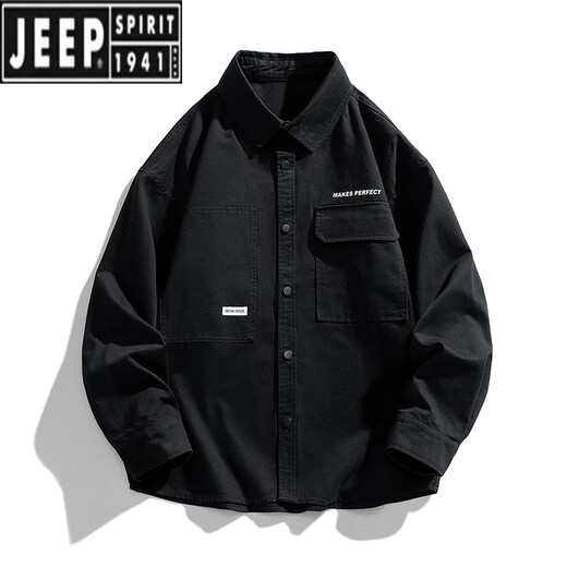
JEEP SPIRIT workwear long-sleeved shirt men's spring and autumn Hong Kong style thin jacket trendy brand youth junior and senior high school students loose shirt 6198 green (original high quality) 3XL (suitable for weight 170 Jin [Jin equals 0.5 kg]-200 Jin [Jin equals 0.5 kg] wear)