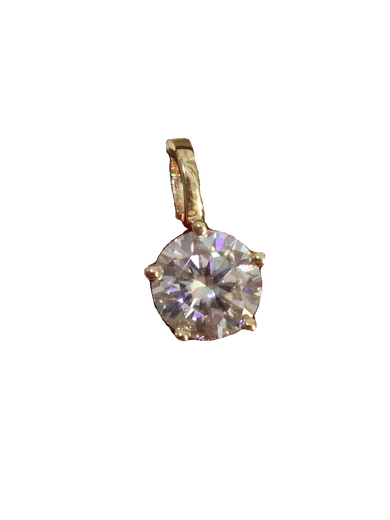 Junbu Luoqi Shao Canruo Star 10K gold moissanite single diamond pendant 18K gold star buckle pendant necklace 10K gold pendant 1 carat (universal buckle)