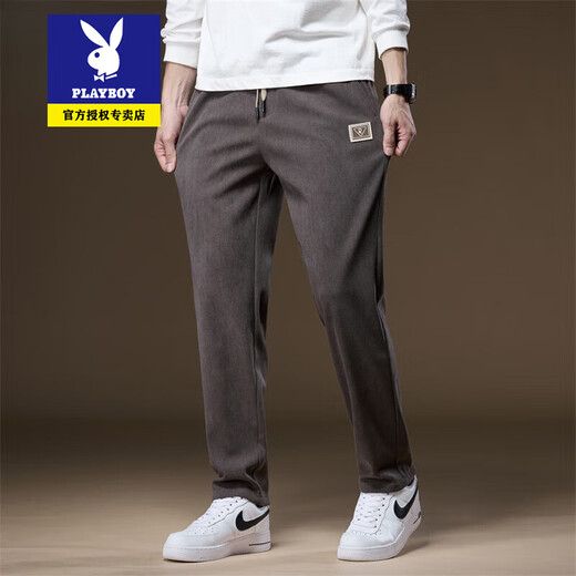 
Playboy autumn and winter men's trousers casual pants men's Korean style fashion trend men's hoodies trendy slim men's casual pants h6625/black XL 175 Recommended 130-150Jin [Jin equals 0.5 kg]