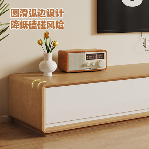 
Pashaman log style solid wood TV cabinet storage cabinet integrated living room household simple floor-standing cabinet 1.8 meters 6189Y