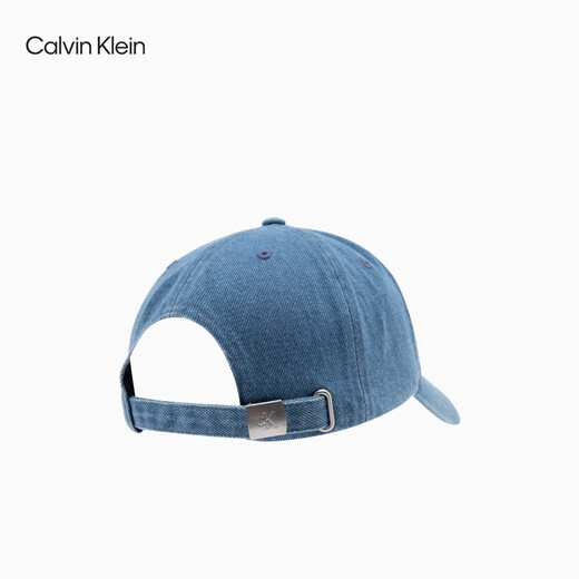 Calvin KleinJeans men and women simple ck embroidered letters trendy retro curved veil denim baseball hat gift HX0278 458-Denim Blue One Size OS