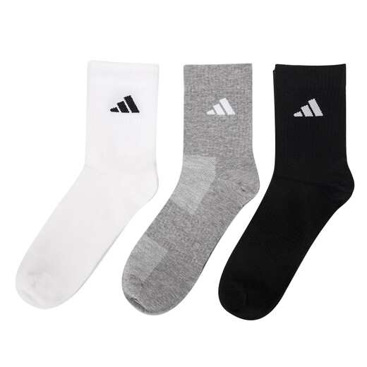 
Adidas socks for men and women 25 summer new three-pair low-top breathable basketball sports training casual socks JC9272/black white and gray/middle tube/three-pair [M]Suggested shoe size: 39-42/24-26cm