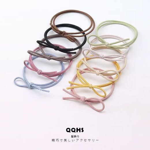 Internet celebrity butterfly hair rope hair tie for couples, cute little rubber band, durable headband, hair bracelet style, gift to boyfriend and best friend, 10 pieces in random colors