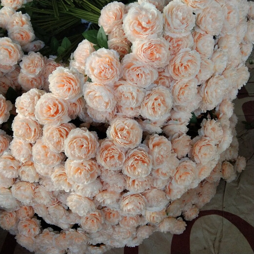 Simulated 3-head peonies wedding flower arrangement rose flower sea wedding arrangement fake flowers Brazilian rose ground line leading silk flowers pink