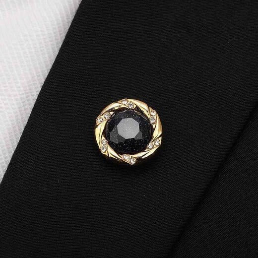Xiangyouer [Boîte-cadeau] Veste de costume masculin Broche Broche de collier de style chinois Branche Badge Gold Elk Brooch Broche Coll