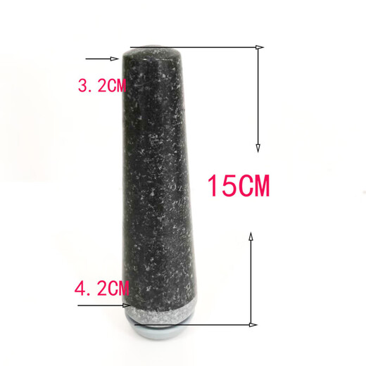 FANCYCHIC kitchen supplies stone mortar household new garlic mortar handle old style grinding rod stone stone hammer old-fashioned selenium-rich stone granite frosted length-18*big head 4*small head 5