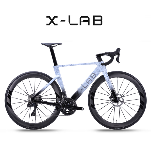 X-LAB wind-breaking road bike AD8 Xiaolabao carbon fiber broken frame wheel set oil disc electronic transmission road bike Black Warrior (UL50 wheel set) S