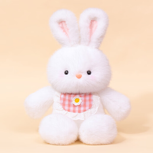 Evanovm Running Bear Puppe Rag Puppenpuppe Plüschspielzeug Abschlussgeschenk für Mädchen Geburtstagsgeschenk für Mädchen Jungen Running Bear + Yellow Plaid Schal ungefähr 45 cm [Geschenktüte + Sternlampe]