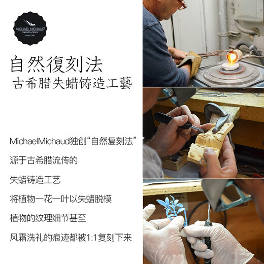 Michael Michaud Deutsche Licht Luxus Schmuck Blume Diamant Schmuck Gold und Silber Brosche Stifte Literary Retro Elegant Fashion Business Geschenkohrringe (4872)