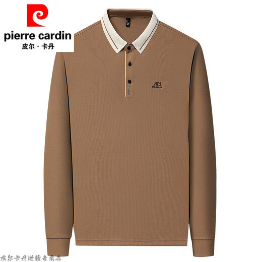 
Pier Cardin brand ice silk cotton men's long-sleeved T-shirt spring and autumn thin business casual lapel POLO base shirt loose top 16823 light green M (165) Recommended 95-120Jin [Jin equals 0.5 kg]