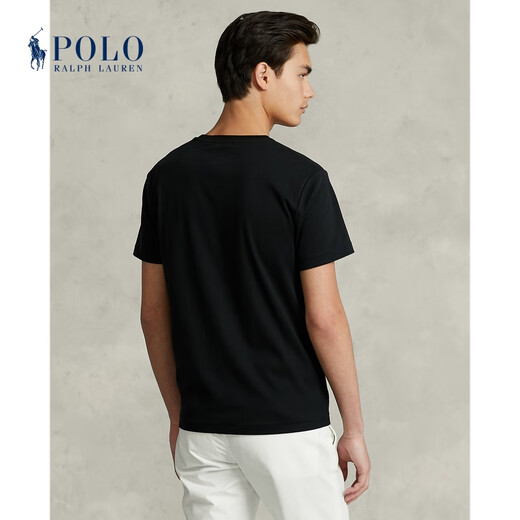 Polo Ralph Lauren 拉夫劳伦男装 经典款修身棉质短袖T恤RL12051 001-黑色 M