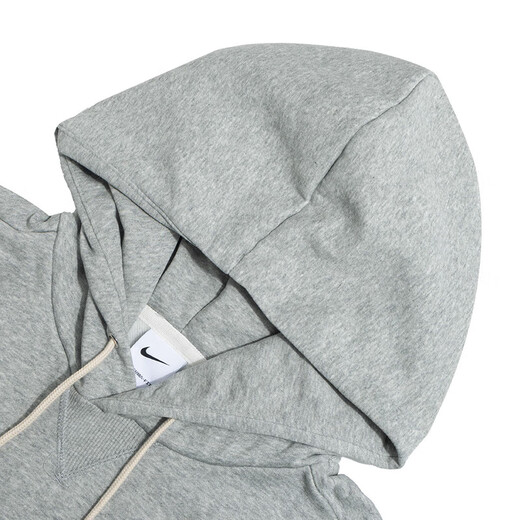 
Nike couples sweatshirt men's and women's autumn and winter running training sportswear hooded plush plush thickened warm pullover HJ3882-063 grey inner lining S