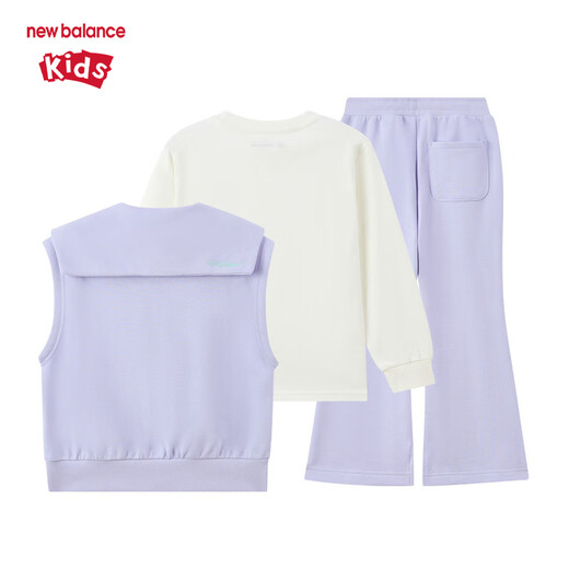 
NEW BALANCE nb children's clothing girls 25 years of spring and autumn new T-shirt vest pants set ND2PF14122 light purple 130