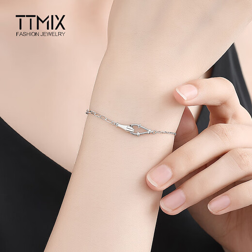 TTMIX snake bracelet platinum pt950 women's platinum temperament bracelet birthday gift for girlfriend 2.9-3.1g 16+2cm