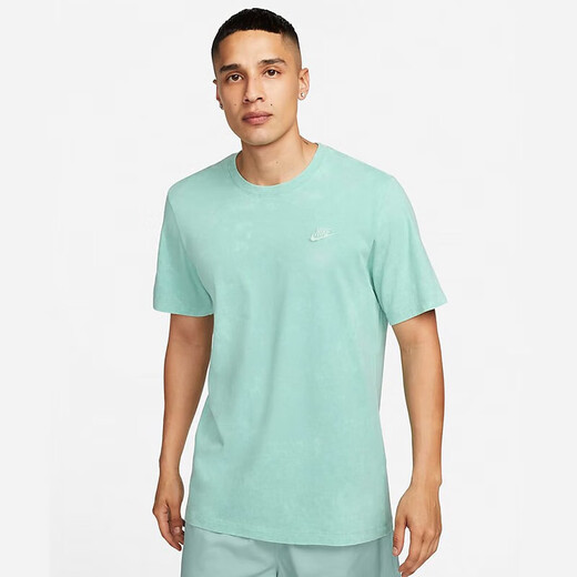 耐克（NIKE）短袖T恤男装2025夏季新款运动服针织舒适透气时尚圆领休闲上衣 FD1283-309绿色做旧款 M