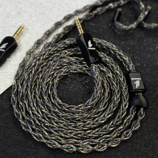Line -Künstler Black Crazy (Golden Tail) ausgeglichenes Line -Kopfhörer -Upgrade -Linie Shure 846 Zweite Generation/AONOC5 6,35 mm Gerade Schnittstelle