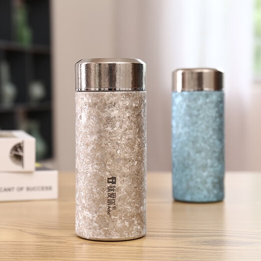 飞剑纯钛保温杯便携式旅行茶杯口袋杯真空双层钛杯礼品杯定制logo 220ml钛银色