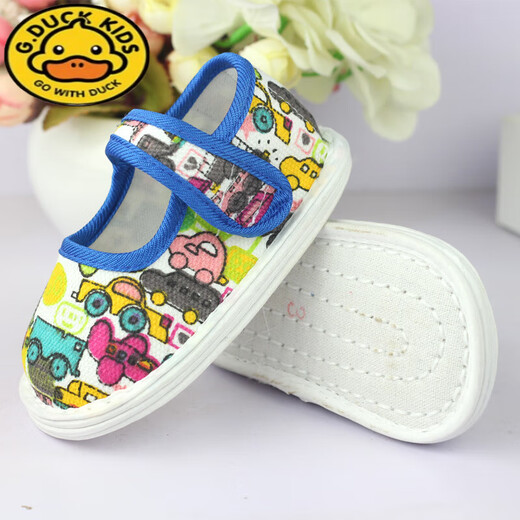 G. DUCKKIDS0-3-6-9-12-year-old children's shoes baby cloth sole shoes 0-1-2-year-old baby soft sole shoes children's handmade thousand-layer sole car sticky layer cloth sole 15 size inside 13.5cm about 14-18 months