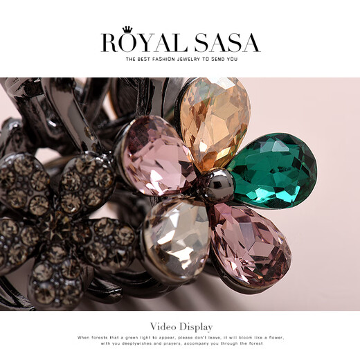 Royal sasa royal salsa high-end bangs clip rhinestone flower hair clip female grab clip small forehead broken hair clip
