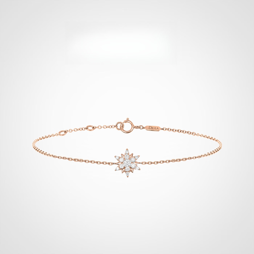 Xuecong Zhurui Magic 18K gold with diamonds rose gold platinum moon bracelet gift jewelry 18K rose gold (snake-shaped pendant)