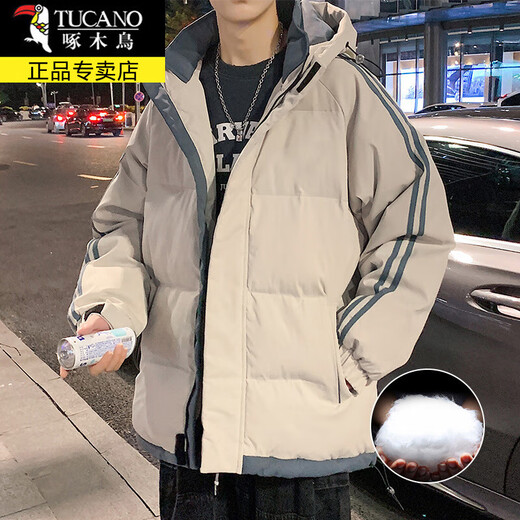 Veste en coton de pic (Tucano) pour vêtements pour hommes pour l'automne et l'hiver plus en peluche en coton épaissis