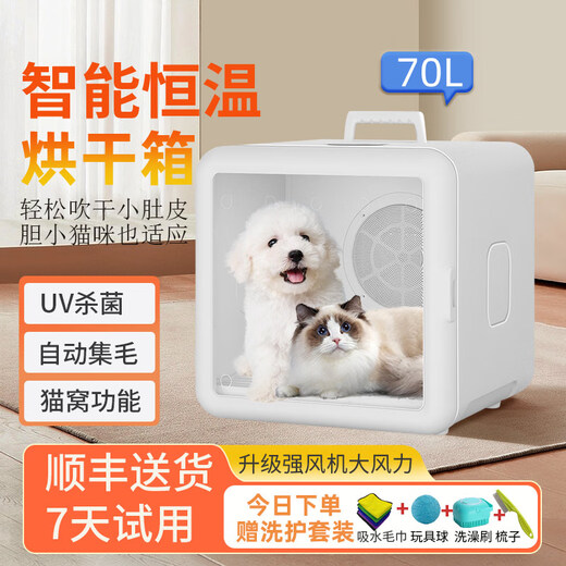 Chongzhidi Caja de secado inteligente para mascotas a temperatura constante Secador de baño para perros y gatos Secador de pelo para mascotas Soplado de agua Artefacto de secado Hogar 70L Modelo estándar 1200w Salida de aire inferior