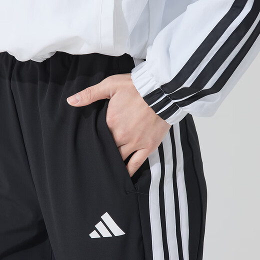 
Adidas women's sports suit 25 spring new comfortable breathable woven windproof jacket jacket loose trousers two-piece set JE6173+JI8313 S