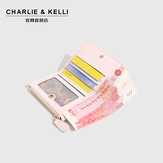 CHARLIE & KELLI品牌 CK轻奢包包女包2025新款卡通小熊钱包女士零钱包卡包 浅蓝色【七夕实用礼物】