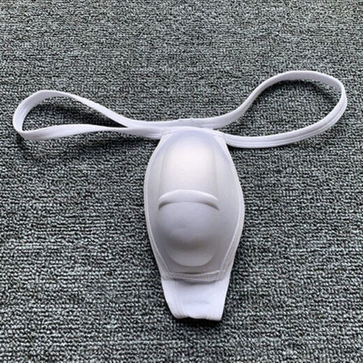 
FMSERUIOS spot 3D bionic men's thong thong post-circumcision sponge protective pad swimming trunk U convex cup stage underwear men white M size (100-145Jin[Jin equals 0.5 kg])