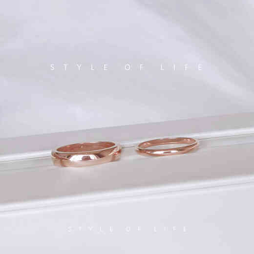 Olevo washes your hands without picking it off. Fongsong Girl American 18K rose gold-plated classic ring. Simple couple ring. It is settled at the first appointment. Rose gold 2mm wide ring. US size 7.