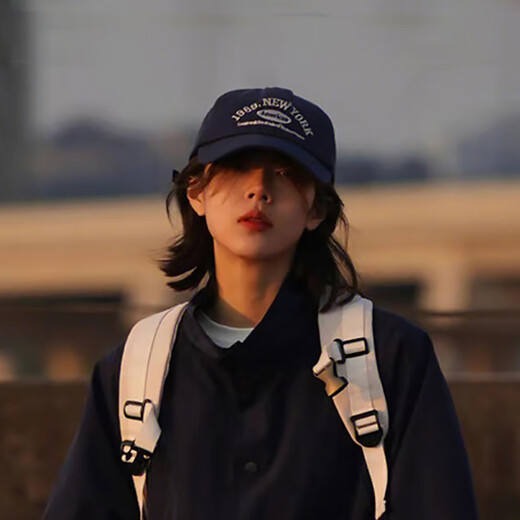 South Wood Bear Baseball Hat Men and Women Fashion Men Spring and Autumn Soft Top Baseball Hat Trendy Summer Outdoor Leisure Sun Hat Women Navy Blue