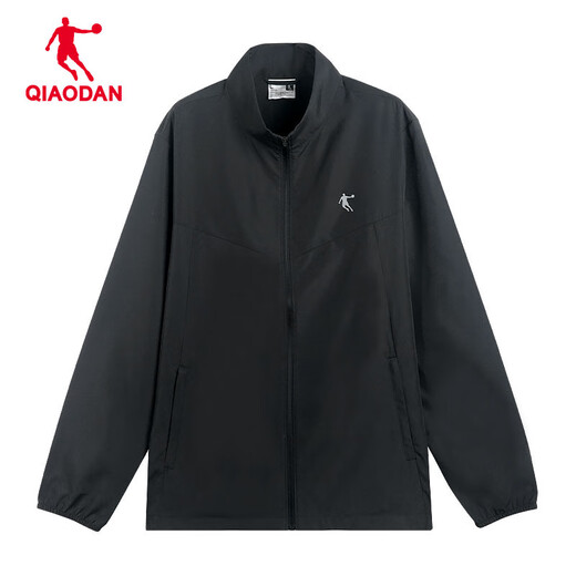 Jordan Sports Jacket Men's Travel Mountaine d'alpinisme Trench Coat 2025 Été Nouveau eau extérieure Splashing Stand Collar Veste Top Men Black XL / 180