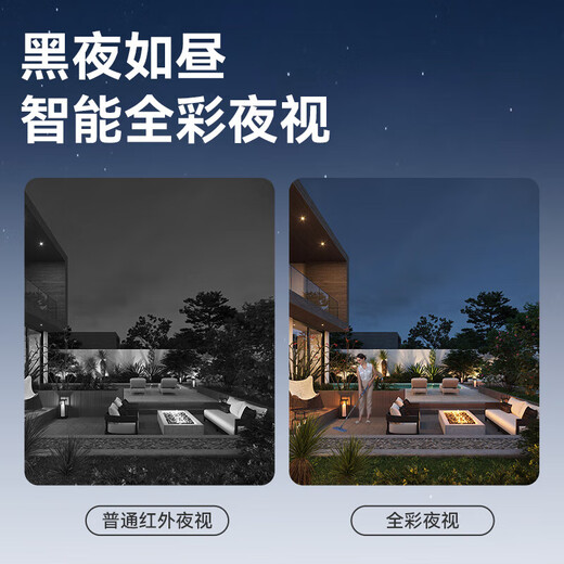 京东云监控室外双摄AI摄像头360度无死角带夜视全景语音可对话无线wifi手机远程家用室内户外农村防水