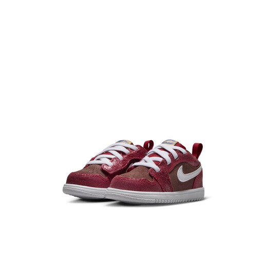 耐克（NIKE）Jordan官方耐克乔丹男女童婴童运动鞋宝宝低帮皮面魔术贴HF3203 200小马棕/白/校园红/金属金/游戏宝蓝/椰奶色 26