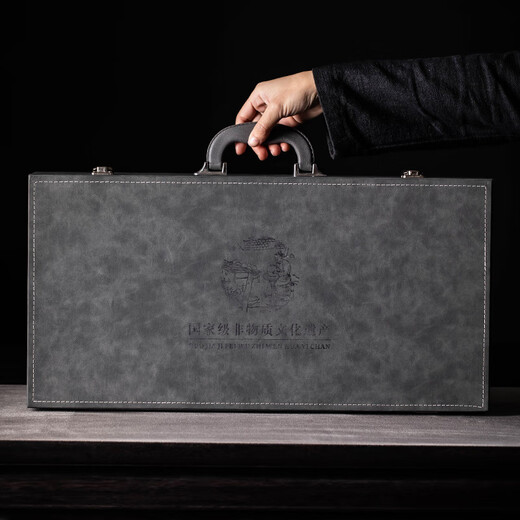 Porcelain Friends Ming Tian Qing Ru Kiln Tea Set Home Office Guest Gift Box Kung Fu Tea Cup Xi Shi Pot Tea Holiday Gift